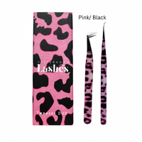 Tweezer Set ~ Pink/Black Leopard Print