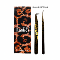 Tweezer Set ~ Rose Gold/Black Leopard Print